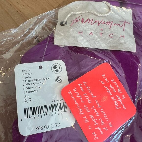 Free People Movement x HATCH X-SMALL Never Better Square Neck Maternity Bra Pink - Picture 5 of 5